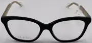 GUCCI GG0566O 001 BLACK AND GOLD GLASSES EYEGLASSES FRAMES 52-18-140