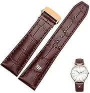 [BCMCBV] 20mm 22mm With Folding Buckle Bracelet Black Brown Genuine Leather Watch Band，For Maurice Lacroix Watches Strap Replace