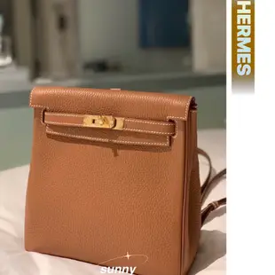 【SUNNY 二手】 hermes kelly Ado 愛馬仕後背包～凱莉包 駝金