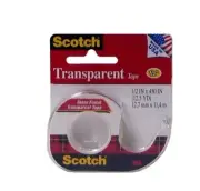 72 Packs Scotch 3M 144A Utility Tape Transparent 1/2 x 450
