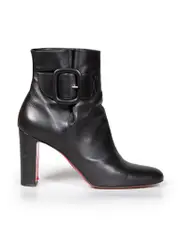 Black Heeled Leather Boots
