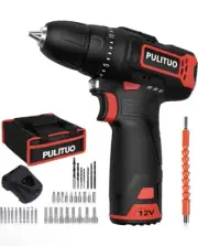 PULITUO Cordless 12v Drill/Driver Kit, Power drill Set