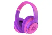 Moki Mixi Kids Volume Limited Wireless Bluetooth 3.5mm Headphones Pink Purple