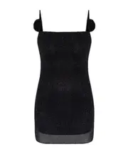 sparkling mini dress S,XL,L,M Black
