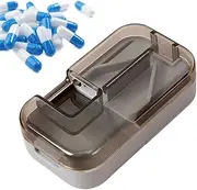 Pill Cutter Splitter | Dose Small Pill Splitter with Dispenser Tablet Cutter,Accurate Medicine Crusher Safety Guard Cut Tool for Tiny Medication