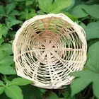 Handwoven Bamboo Bird Nest Cage House Hatching Breeding Cave for Parrot Canary