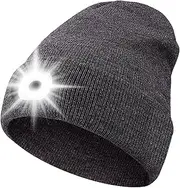 [ZONSUSE] Bluetooth Hat with LED Light, Wireless Music Beanie, Illuminated Running Hat, Built-in Speaker, Removable, Personalised Gifts for Women Men Christmas