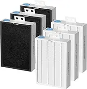 Ganteny 6-Pack 500/600 Series HEPA Filter Replacement Compatible with Blueair 500/600 Series Air Cleaner Purifiers 501 503 505 510 550E 555EB 601 603 605 650E Particle Filter