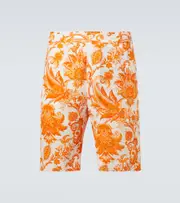 [Etro] Etro Paisley linen Bermuda shorts UK 32 orange
