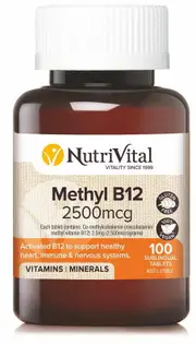 Nutrivital Methyl B12 2500mcg | 100 tablets