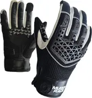 MUGENRACE X-Air Motorcycle Gloves, black-white, Size L for Men Black White