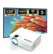 Wifi Projector LCD LED USB Bluetooth high definition With 120” Screen Portable