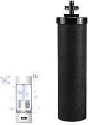 Zqkimzi Black Water Filter Replacement | Activated Carbon Water Filter No Leakage Purification Elements | Replacement Large Purifier Cartridges for Travel