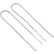 2 Sterling Silver Threader Earrings 5"