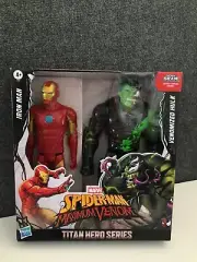 Marvel Spider-Man Maximum Venom Titan Hero Series Iron Man & Venomized Hulk NEW