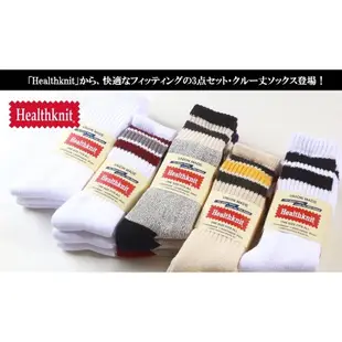 日版 Healthknit Line Color 3 PACK SOX 橫條 粗砂 高筒襪  襪子穿搭