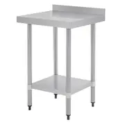 Vogue Stainless Steel Prep Table with Splashback 1800mm - Commercial Kitchen Benches (T383) - T380