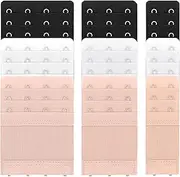 [salbsever] 9PCS Bras Extenders for Women 2 Hooks/3 Hooks/4 Hooks Elastic Bra Extenders Bra Hooks for Straps Bra Extenders for Plus Size Lady’s Bra Extender, Multi Size, White, Black, Beige, Beige,