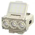 LED Induction Headlamp Rechargeable Cap Clip Light for Camping Fishing(Khaki)