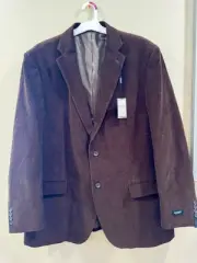 Dockers Suit Jacket Mens 48L Brown Corduroy Button Career Casual San Francisco