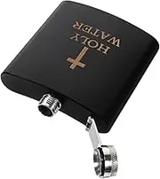 UTHCLO Metal Hip Flask Camping Pocket Flask Christian Holy Water Bottle Portable Wine Flask Leak-Proof Stainless Steel Flask