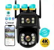 4K 8MP PTZ WIFI Camera Dual Lens IP Camera Outdoor 4MP HD Auto Tracking Security