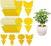 [LJHYCYHT] 40PCS Fruit Fly Traps Yellow Sticky Traps Fungus Gnat Traps Insect Bug Traps Used to Catch whiteflies, Mosquitoes, Fungus Mosquitoes, Flying Insects and Protect Plants.