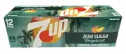 7 Up Zero Sugar Tropical Flavored Soda 12 pack