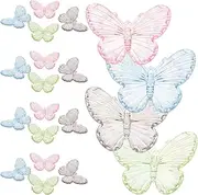 [GRADENEVE] Electroplated Resin Butterflies Charms Diy Phone Case Accessories 40pcs Set