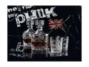 Nachtmann Punk Collection Crystal Glass Decanter and 2 Whiskey Tumblers, Set ...