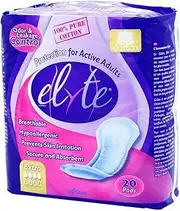 Elyte Cotton Incontinence Pads, Extra, Case/120 (6/20s)