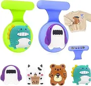 Zurligi 2 Pack Air Tag Holder Kids, Cute Silicone Apple Air Tag Holder for Kids, GPS Tracker Case, Air Tags Suitable for Children, Elderly, Backpack, Luggage