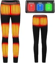 [IMYOGI] Cozy Heated Pants Washable USB Charging Electric Thermal Heating Trousers Insulated Heating Underwear with 3 Level Temperature Setting Women