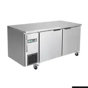 Thermaster Stainless Steel Double Door Workbench Freezer - Under Bench Freezers (TL1500BT)