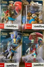 Legend Zelda Breath Wild Amiibo Champions Full Set Urbosa Daruk Revali Mipha New
