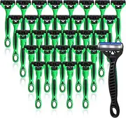 Wovnet 36 Pcs 3 Blade Disposable Razors Bulk Men's Disposable Razors Set Sensitive Disposable Razors Travel Razors for Men Disposable Head Razor for Hotel Spa Travel Christmas Party Gift