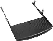 HOMSFOU Full Extension Keyboard Tray with Silent Slide Rails Height Double Design for Efficient Space Use Under Desk Keyboard Stand Sleek Modern Aesthetic