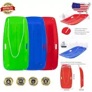 Children's Cold-Resistant Snow Sled with Durable Handles - 35x17x4.5 Inches