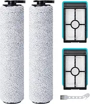 Replacement Brush Roller and HEPA Filter for Bissell Crosswave HF2 3831 3845 3847 3848 Wet and Dry Hard Floor Cleaner Accessories, 2 Brush Roller + 2 HEPA Filters + 1 Cleaning Brush