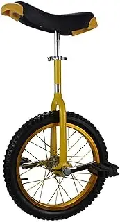 Unicycle 24 Inch Perfect for Beginners to Pros，Wheel Trainer with Unicycles Stand for Cycling Outdoor Sports Fitness Exercise (Color : Yellow, Size : 24Inch) Durable TDF