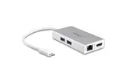 StarTech.com USB Type C Docking Station for Notebook - 60 W - Silver, White - 1 Displays Supported - 4K - 4096 x 2160, 3840 x 21