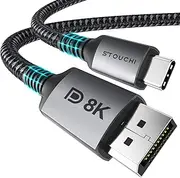 Stouchi USB C DisplayPort 1.4 Cable Uni-Directional 8K@60Hz 4K@144Hz/120Hz 5K@60Hz 2K@240Hz Display Port to USB C HBR3 32.4Gbps DP 1.4 for M3 MacBook Pro 2023 Mac Mini iPad Dell XPS 15 1M ﻿