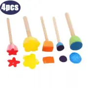 4PCS DIY Flower Graffiti Sponge Brush Painting Tool Child Drawing Funny ToME CR