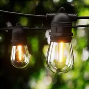 14-95m Festoon String Lights Christmas Fairy Lights Outdoor Party Garden 100 Bulbs 95m