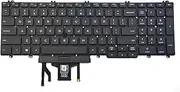 Intendvision Replacement US Keyboard for Dell Latitude 5500 5501 5510 5511, Precision 3540 3541 3550 3551 Laptop with Pointer Backlight, No Frame