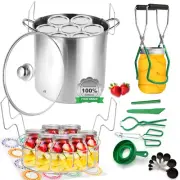 Water Bath Canning Pot with Rack and Lid,21.5 Quart Stainless Steel Stock Pots C
