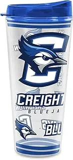 Rico Industries NCAA Creighton Bluejays 22 oz Double Walled Insulated Tritan Mayhem Tumbler Cup Keeps Drinks Cold & Hot, USA Made