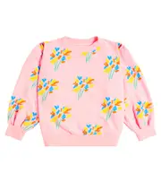 [Bobo Choses] Bobo Choses Fireworks cotton-blend jersey sweatshirt Y 12/13 pink