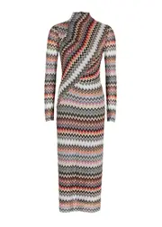Missoni Zig-zag Cotton-blend Midi Dress - Multicoloured - 46 (UK14 / L) 46 (UK14 / L)