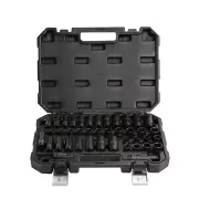 42 Pcs 3/8" Drive 6 Point SAE & Metric Standard and Deep Impact Socket Set